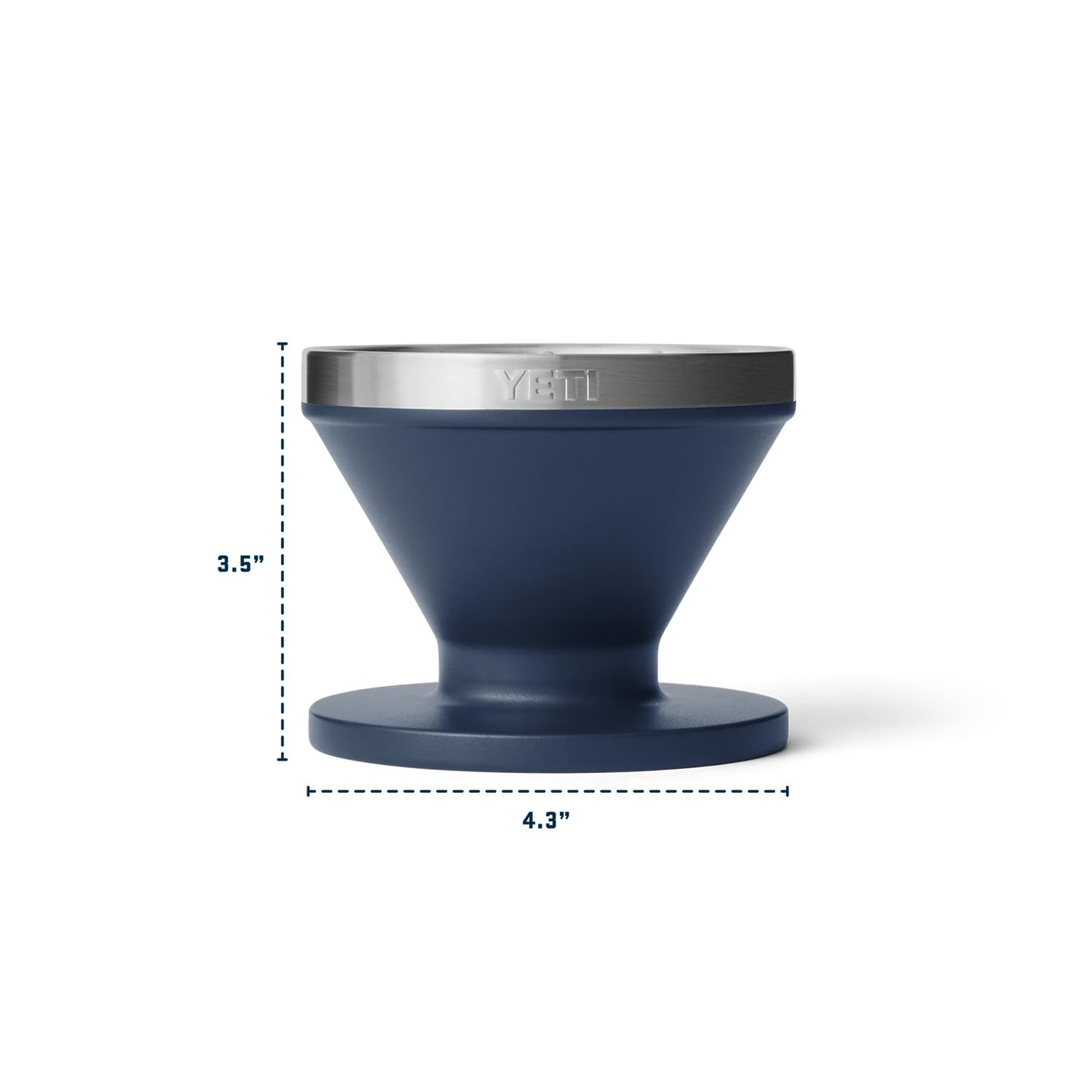 YETI Pour Over Coffee Maker Accessory Ramblers, Designed for Perfect Coffee Extraction Anywhere, Stainless Steel, fits any V60 Filter, Black