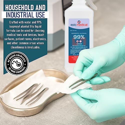 99% Isopropyl Alcohol 16 oz Bottle - Multi-Purpose Surface & Electronic Cleaner - Variation 12