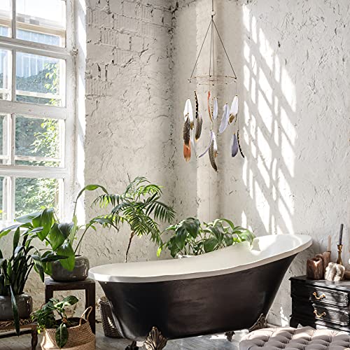 Boho Feather Baby Mobile for Crib, Bohemian Nursery Gender Neutral Hanging Decor, Large Dream Catcher Ornament Hanger Christmas Gift for Kids Girl Boy Ceiling Children Teen Bedroom Outdoor