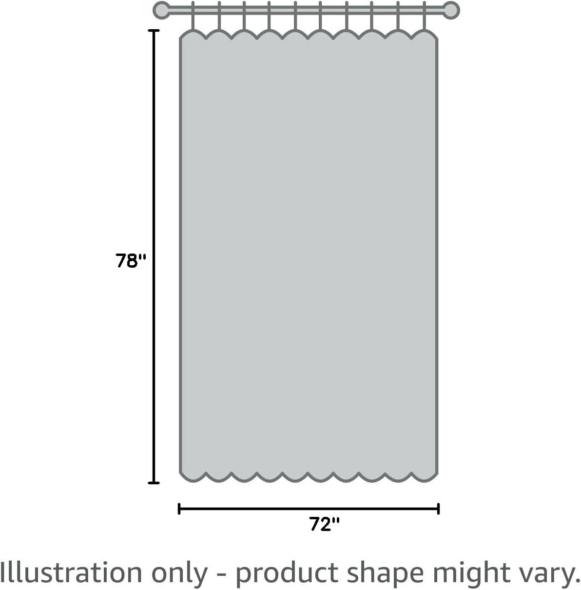 LiBa Waterproof Shower Curtain | Premium Non-Toxic PEVA with Rust-Proof Grommets - White 72x78 Inches