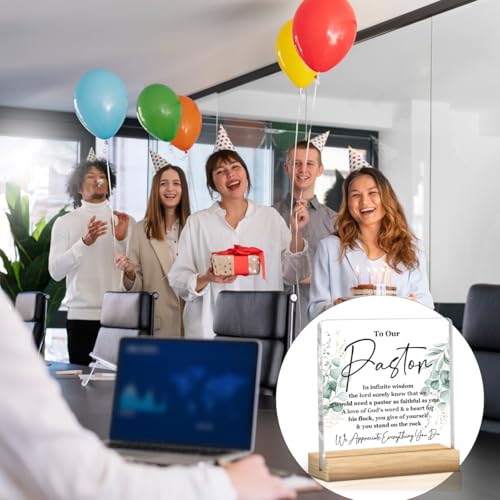 Pastor Appreciation Gift Acrylic Sign Christmas Christian Pastor Giftsr for Women Men Pastor Wife Appreciation Gifts Home Office Decor
