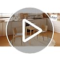 Natural Bamboo Round Dining Table for 2 - Compact Kitchen & Small Space