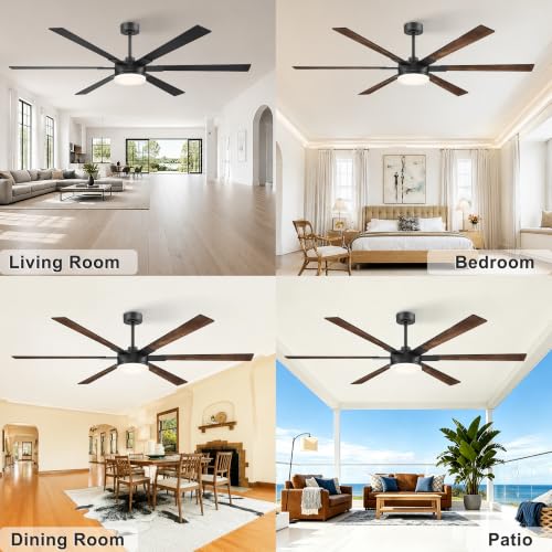 OPONL 72 inch Ceiling Fan with Light and Remote Control