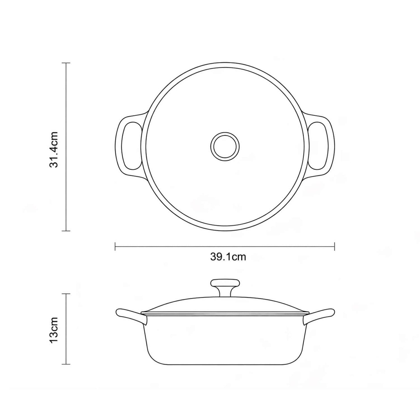 Tramontina Bestow Enameled Cast Iron Braiser Pan with Lid, 4-quart, Cactus with Gold Knob