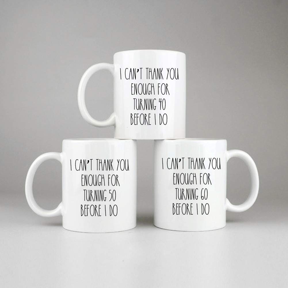 I Can Not Thank You Enough for Turning 40 Before I Do Mug,40th Birthday Gifts for Women,Funny 1982 40 Year Old Birthday Gifts 11 oz Coffee Mugs for Her, Friend, Mom, Sister, Wife