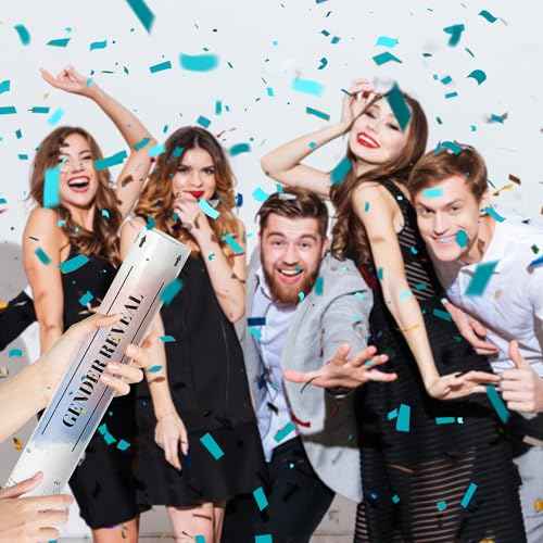 Confetti Cannons 11.8IN Gender reveal Multicolor Confetti Poppers for Wedding Celebration, Gender Revealing Party,Birthday Party, Pranks, Graduation, Christmas Eve(6 Pack Pink)