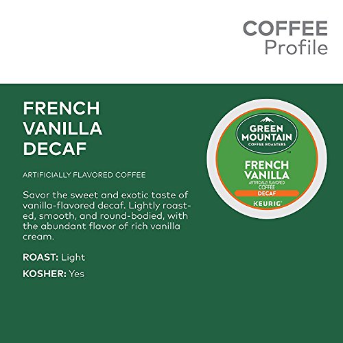 French Vanilla Decaf Coffee K-Cups - 48 Count Pack - Green Mountain Coffee