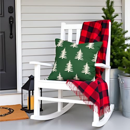 PANDICORN 18x18 Green Christmas Pillow Covers Set of 2 - Farmhouse Decor