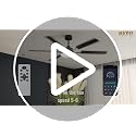 Black 60 Inch Ceiling Fan with Lights and Remote Control - Reversible Blades & Dimmable LED