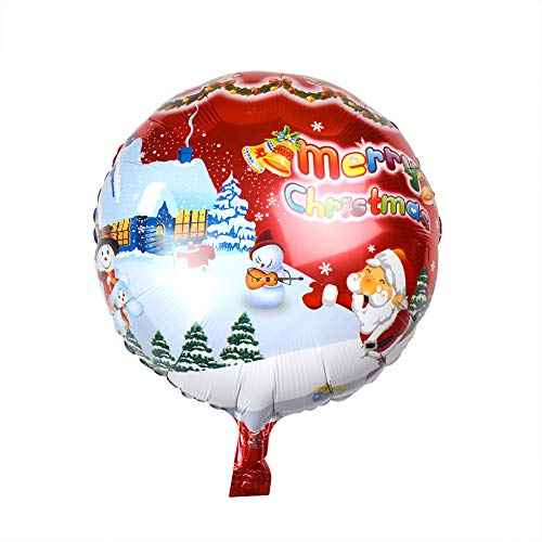 12pcs Christmas Aluminum Foil Santa Clause Balloons Party Supplies Decoration