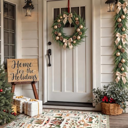 4Pcs 6FT Real Touch Norfolk Pine Garland, Christmas Garland