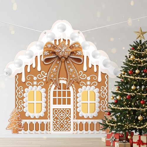 Panelee Extra Large Christmas Banner Decorations 6.8x6.5 ft Polyester