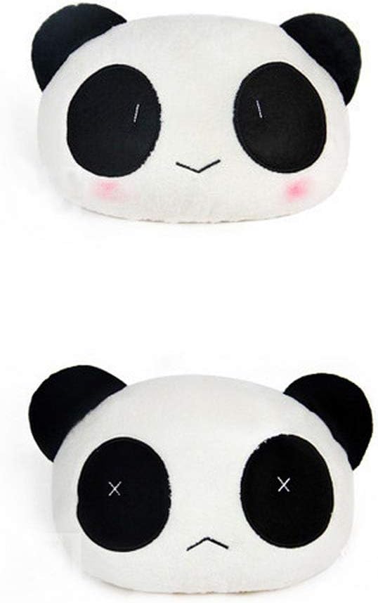 Cute Panda Plush Car Seat Headrest Pillow - 2-in-1 Neck Rest Cushion Set