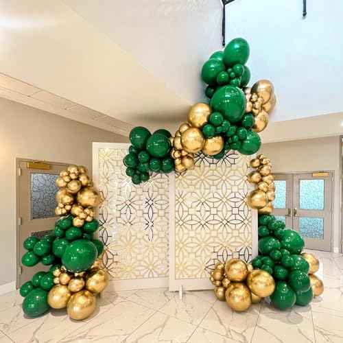 120pcs 5 inch Dark Green Balloons, small Forest Green Latex Balloons for Christmas Jungle Football Tropical Safari Birthday Party Decorations