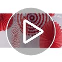 6-Pack Red Party Decorations, Hanging Paper Fans Wall Decor