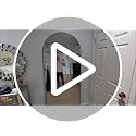 WISSMIELS 57" x 20" Gold Arched Full Length Mirror Wall & Floor Mount