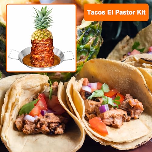 Al Pastor Skewer for Grill - 13 Inch Classical Version with Fat Separator