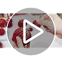 Suzile Red Velvet Christmas Tree Ornaments Set - 18 Pcs Flocked Holiday Decorations