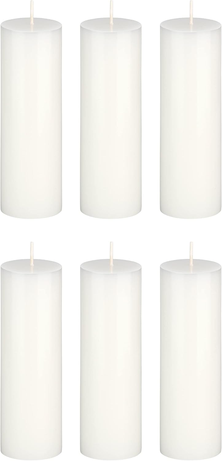 Unscented Black Pillar Candle - 2x6 Inch Hand Poured Premium Wax for Home Décor & Events