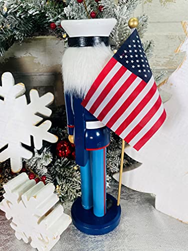 14" Marine Nutcracker - Handcrafted Santa's Workshop Decorative Figure