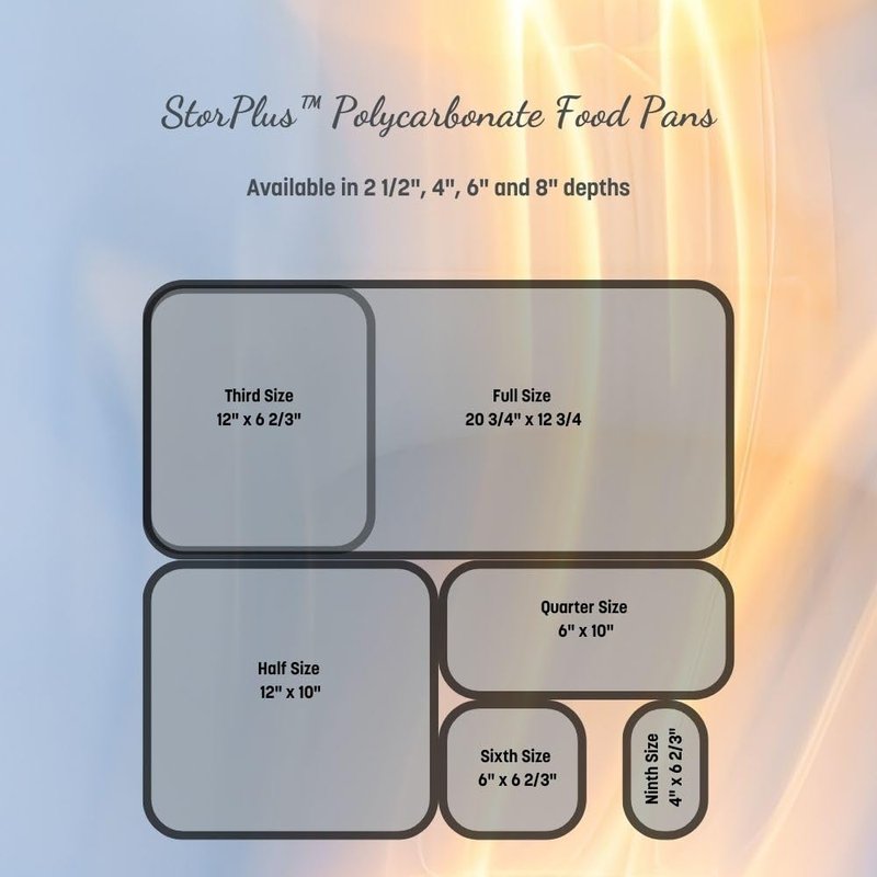 Carlisle FoodService Products StorPlus Smart Lid, Cover for 1/6 Size Food Pans, 6.78" x 6.38" x 0.5", 6 Count, Blue