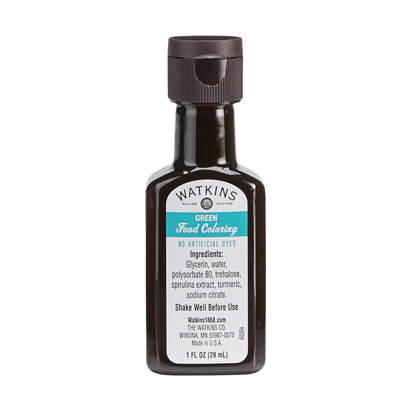 Watkins Food Coloring Bottles, Green, 1 Fl Oz (Pack of 12)