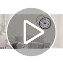 WallarGe 12-Inch Night Light Wall Clock for Bedroom - Black