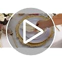 24Pcs Round Gold Charger Plates 13'' - Elegant Plastic Tableware for Weddings & Events