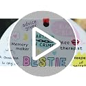 Bestie Christmas Ornament with Definition - Friendship Gift for Women, BFF, Soul Sister, Work Bestie, Funny Keepsake, Best Canvas Wall Art, Variation: Bestie