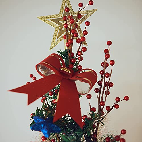 Joyhalo 24 Pack 12.6in Red Berry Stems for Christmas Tree & Holiday Decor