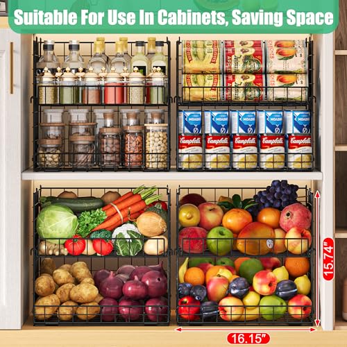 JKsmart 8-Tier XXL Stackable Wire Basket Storage Organizer - 16.15"x11.81"x63"