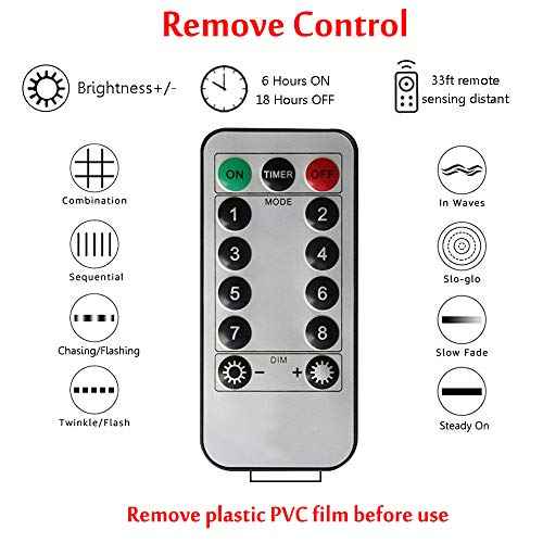 200 LED String Light Christmas Light with Remote Control, 8 Modes USB Twinkling Lights Waterproof Fairy Light for Patio, Home, Garden, Indoor Outdoor Decor-72.2ft(Red)