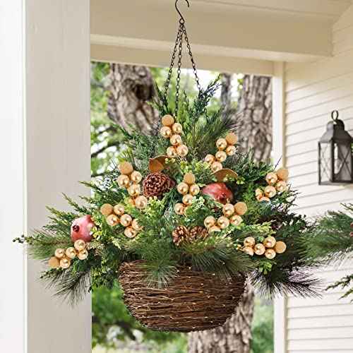 24 Pack Artificial Gold Christmas Glitter Berries Stems, Christmas Holly Berry Picks for DIY Crafts Wreath Garland Party Christmas Tree Ornaments Winter Decorations