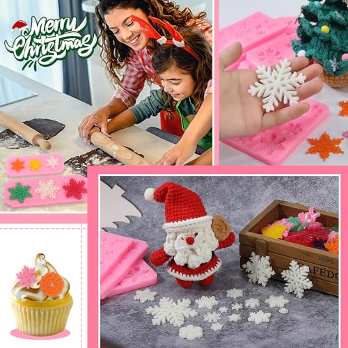 Christmas Snowflake Silicone Mold for Cake Chocolate & Crafts - FIRETREESILVERFLOWER