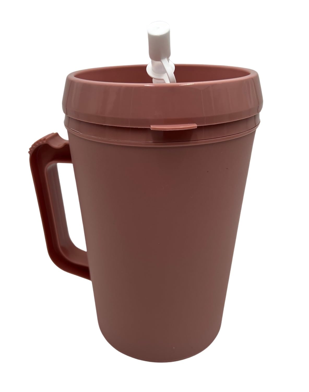 Hospital Insulated Double-Walled Water Pitchers 34 oz capacity With Flexible Straw and Pouring Spout 1 Rose and 1 Grey - (2 Pack)