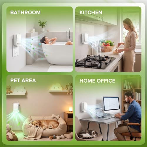 TRPYD 4 Pack Negative Ion Air Purifiers for Bedroom Kitchen Office Portable Odor Smoke Dust Pet Air Cleaner