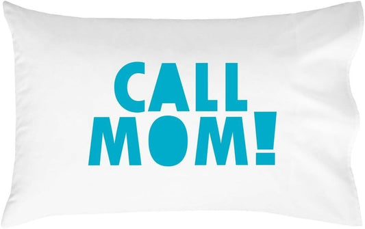 Personalized Pink Graduation Pillow Case - Call Mom Gift for College Dorm, Fits Standard/Queen