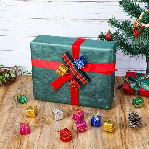 JIEYAO 30Pcs Christmas Tree Small Gift Boxes Hanging Decorations, Christmas Mini Gifts Box Ornaments Party Favors Xmas Tree Indoor Outdoor Hanging Pendant Holiday Decoration