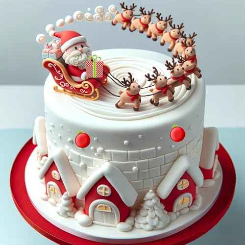 Sijiangmold Merry Christmas Fondant Molds Funny Cartoon Character Silicone Molds Green Hand Resin Molds Xmas Tree Gift Cake Decorating Molds For Cupcake Topper Polymer Clay Gum Paste Set Of 2, Gray