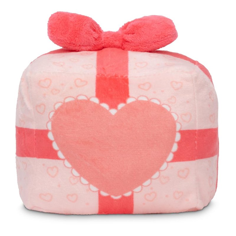 TeeTurtle Shiba Inu Valentine's Day Present Reversible Plushie - 4-Inch Two-Sided Flip Plush Toy with Embroidered Details - Cute Mini Collectible Plush for Kids, Teens, and Adults