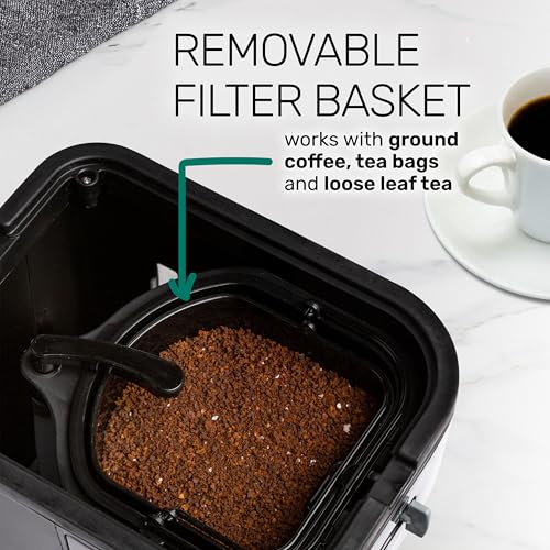 Homecraft Electric Iced Tea Maker for Sweet Tea and Cold Brew Coffee, Double Insulated Pitcher, Black, Small