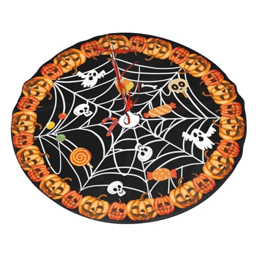 Majoug Black 48-Inch Christmas Tree Skirt for Holiday Decoration, Festive Home Accent