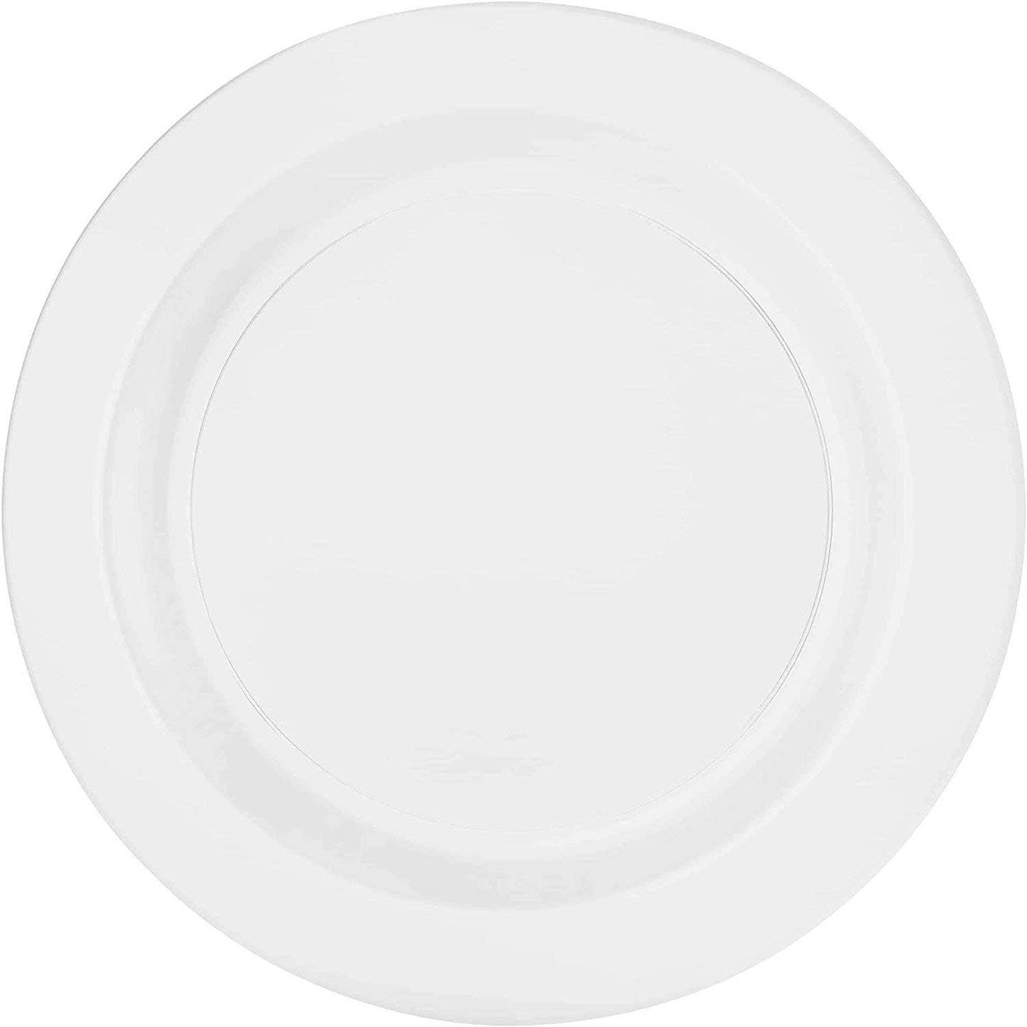Premium 9-Inch Heavyweight Plastic Plates - Crystal Clear Wedding & Party Dinnerware, 30 Count