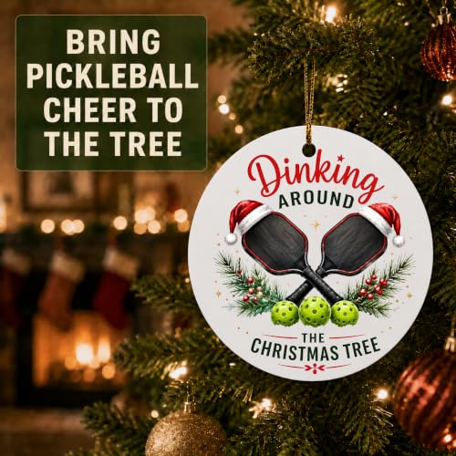 Pickleball Christmas Ornament, Funny Tree Ornaments Decoration