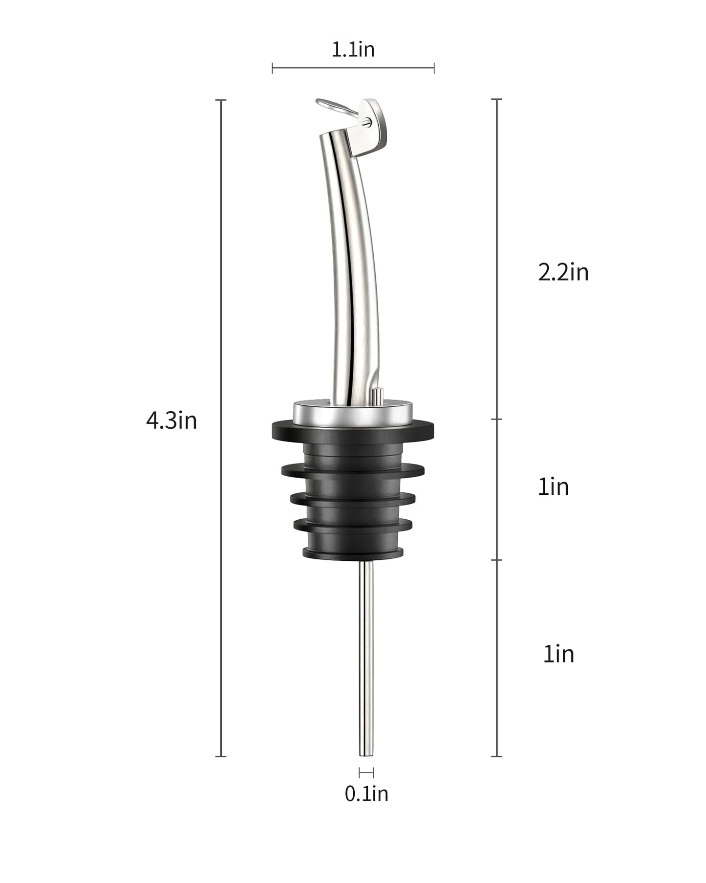 Ziimlpo Liquor Pour Spouts, 12 Pack Classic Bottle Pourers Liquor Pourers with Flip Top, Stainless Steel Pour Spout for Liquor Bottles, for Alcohol, Olive Oil,Bar Bartender Accessories