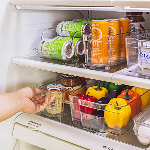 Sorbus 8 Pack Fridge & Pantry Organizer Bins Set - Clear, Stackable Storage