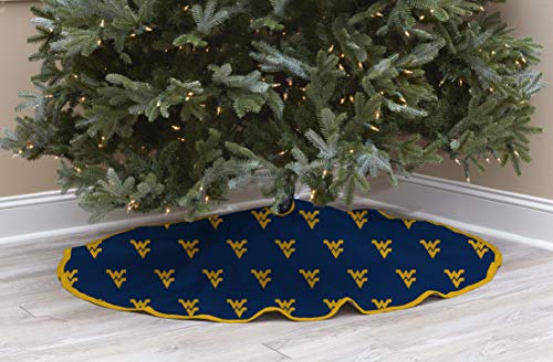 Pegasus Sports NCAA Microplush Logo Christmas Tree Skirt 52" West Virginia Mountaineers