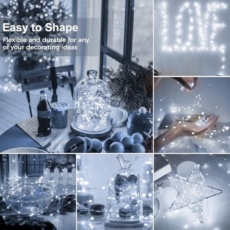 kolpop 12 Pack LED Fairy Lights Battery Operated with 3 Modes, Mini Twinkle String Lights Battery Powered Waterproof for Christmas Mason Jars Party(Red&Green)