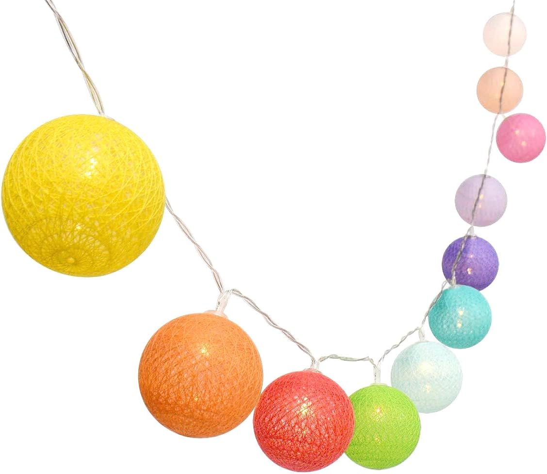 30-Count Battery Operated LED Fairy Lights - 10ft Yellow, Orange & White String Lights for Garden Decor