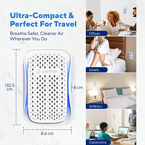 Portable Air Purifier 3 Pack - HEPA & Ionizer for Dust Smoke Odors Bedroom Pets